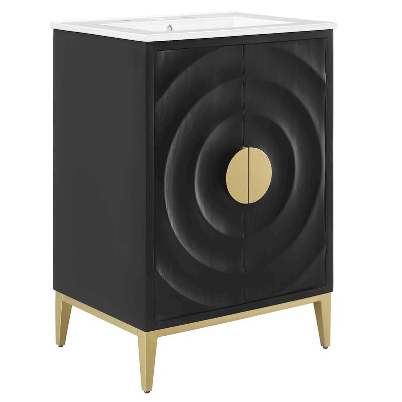 Modway Beau 24 Wood Bathroom Vanity with Basin