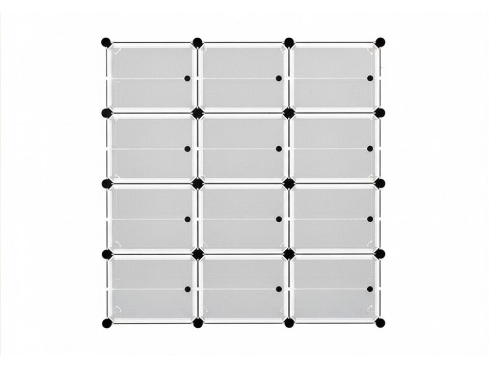 Slim Entryway Shoe Storage Cabinet 48 Pair Space Saving Black