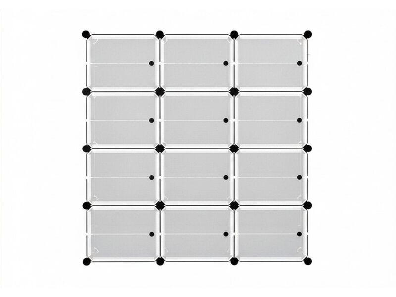 Slim Entryway Shoe Storage Cabinet 48 Pair Space Saving Black image number 0
