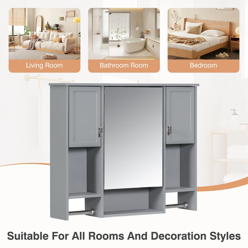 Merax Modern Wall Mounted Bathroom Storage Cabinet