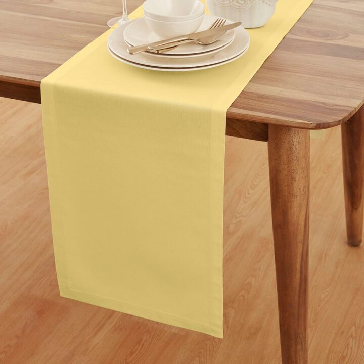 Solino Home Cotton Linen Table Runner - Dru - Cotton Linen Plain
