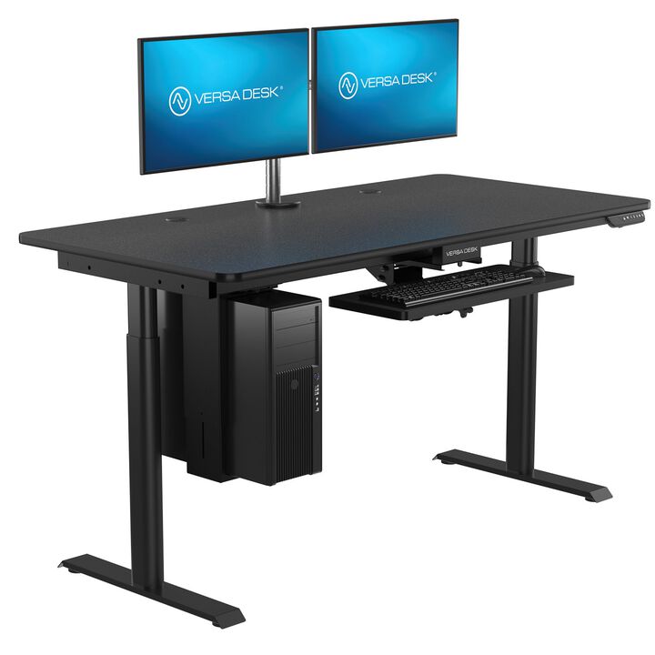 VersaDesk PowerLift&trade; Electric Standing Desk 60" x 30" Black