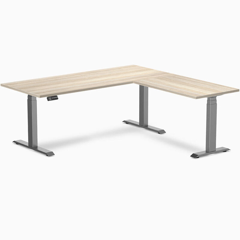Desky Eco L-Shape Laminate Sit Stand Desk image number 0