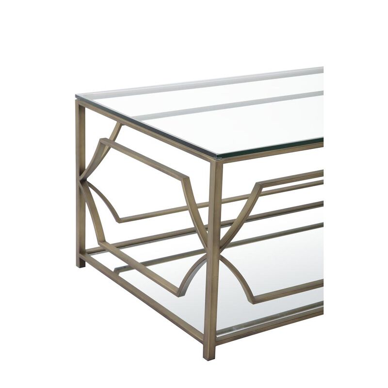 Bristol Rectangle Coffee Table Brass
