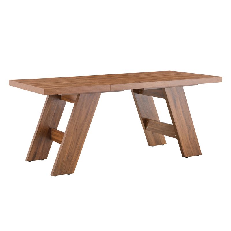 Whisen Dining Table with V-Leg, MDF Space-Saving for Home Kitchen image number 8