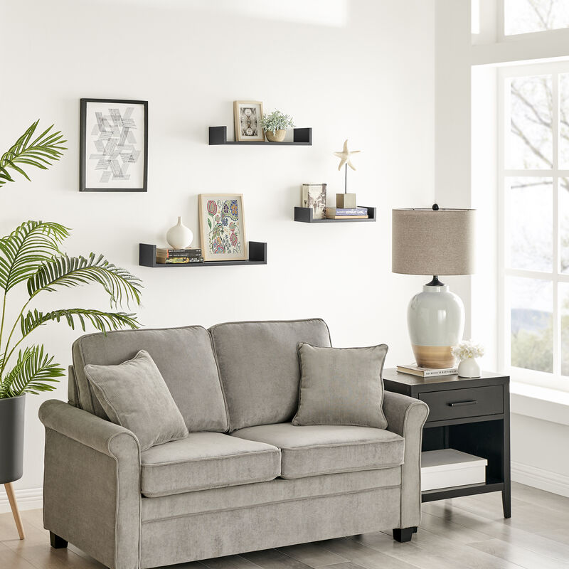 Aalto U-Shaped Floating Wall Shelves - Set of 3 Sizes