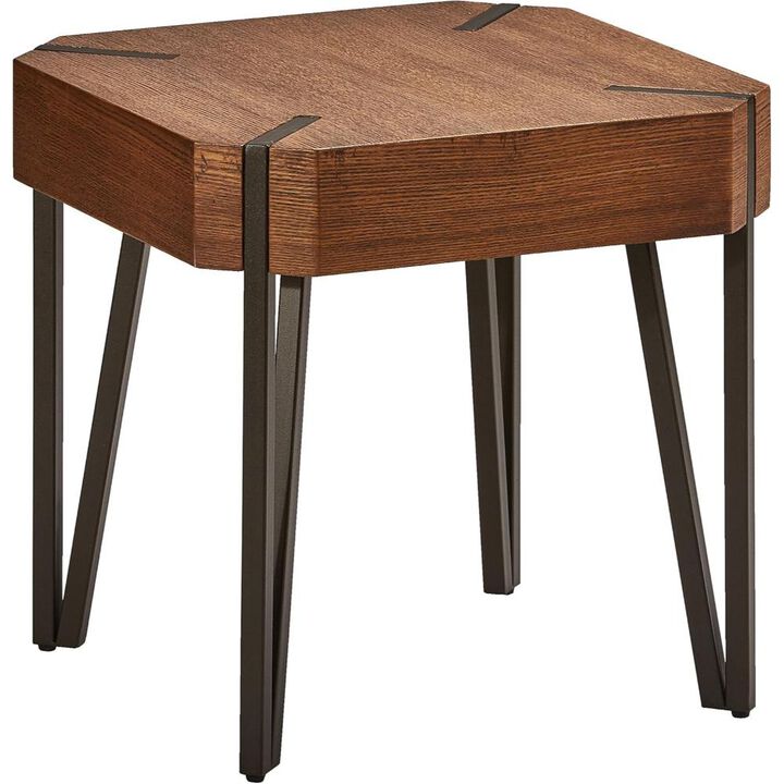 Hamburg Contemporary Contemporary MDF/Metal End Table