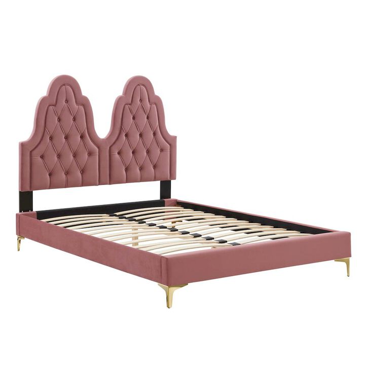 Modway Alexandria Tufted Performance Velvet Twin Platform Bed