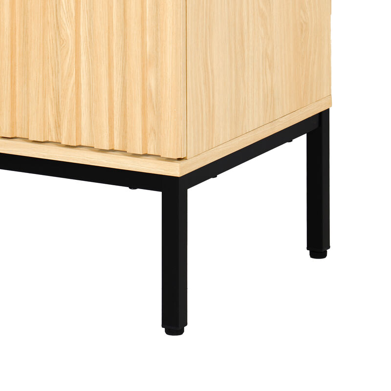 Rowan 24 in. W x 18 in. D x 33 in. H Geometric Modern Transitional 2-Shelf Bath Vanity Cabinet Only (Sink Basin Not Included)