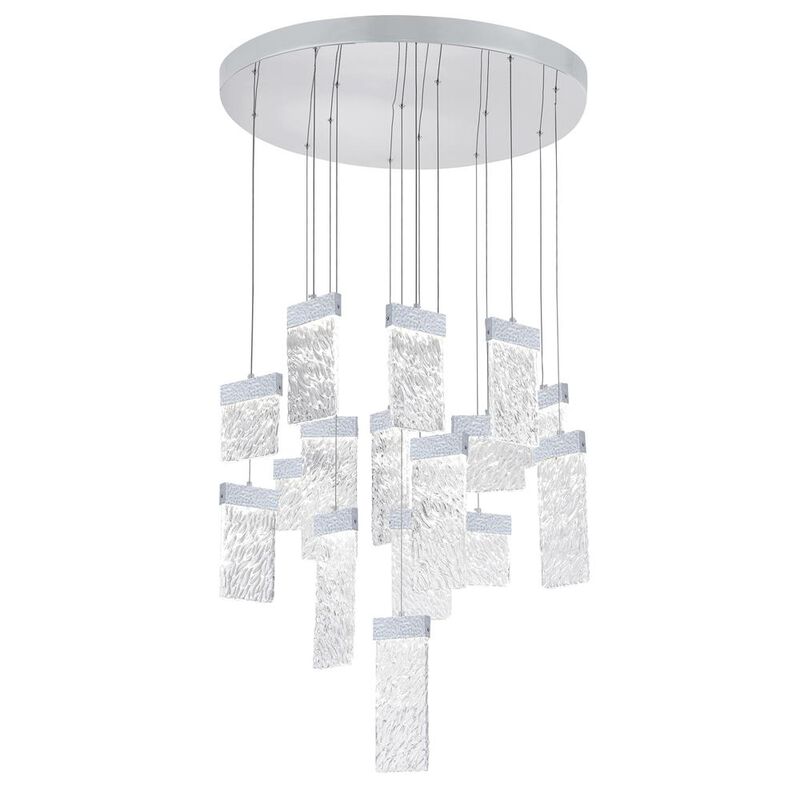 CWI Lighting Carolina LED Chandelier With Pewter Finish