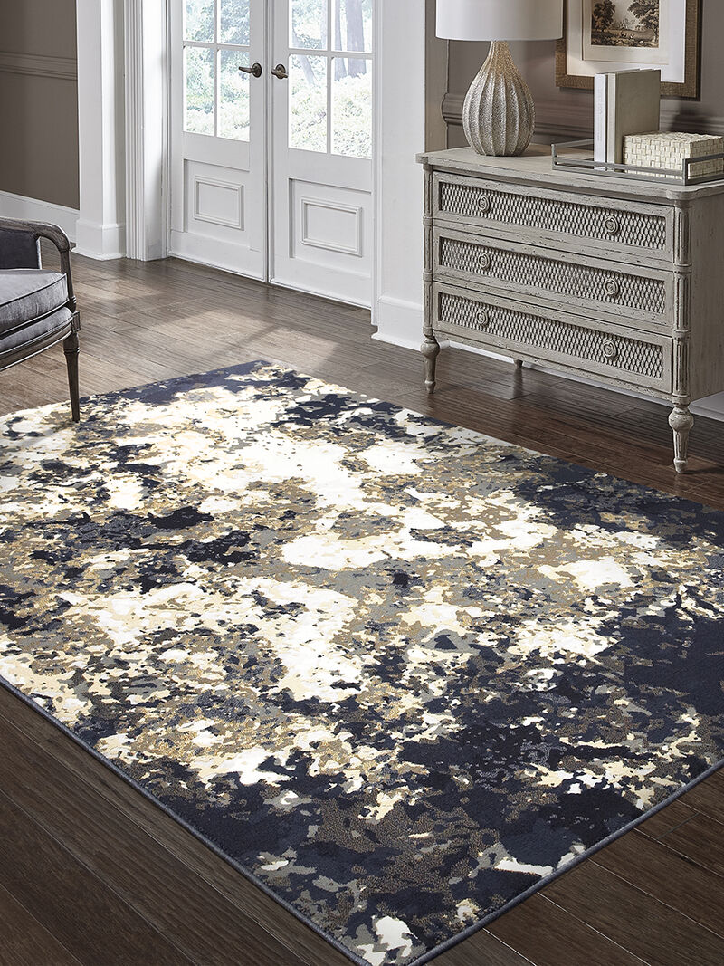 Bowen 1808Q 5'3" x 7'6" Navy Rug image number 1