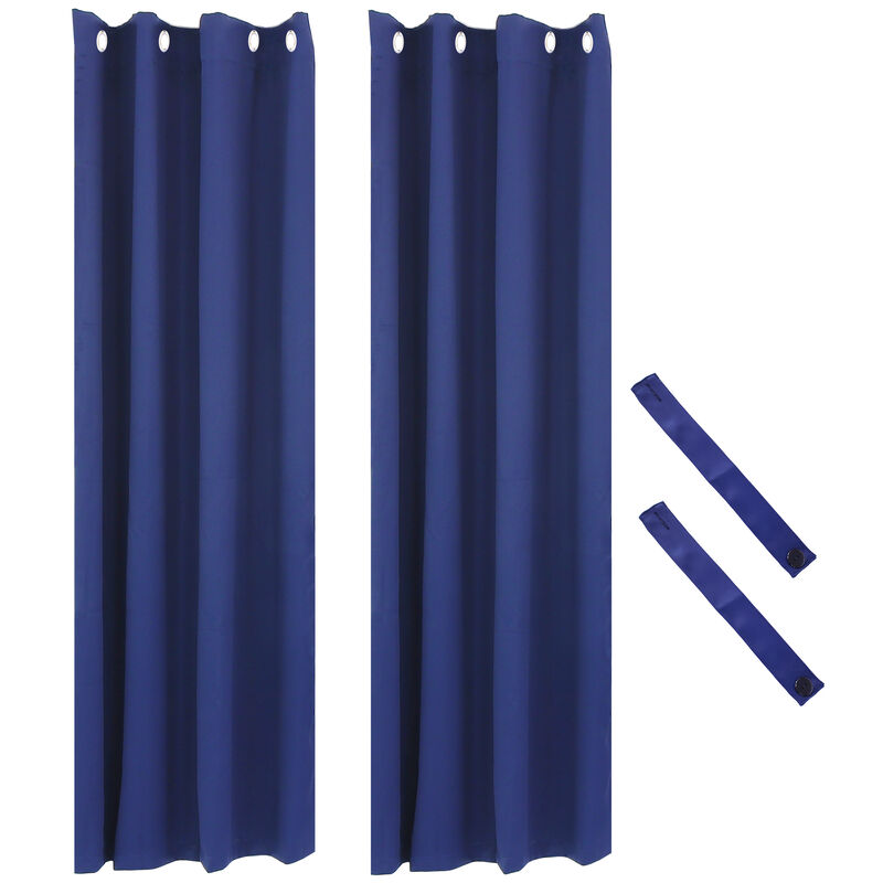 Sunnydaze Set of 2 Curtain Panels with Grommet Top - 52"x84"