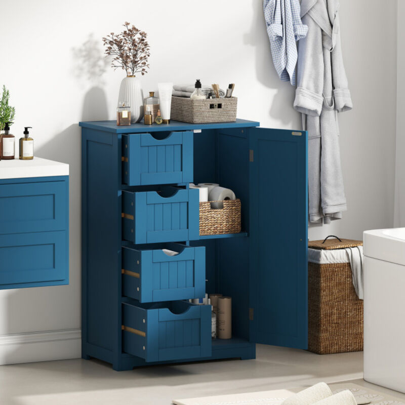 Standing Indoor Wooden Cabinet with 4 Drawers and Door Cabinet image number 3
