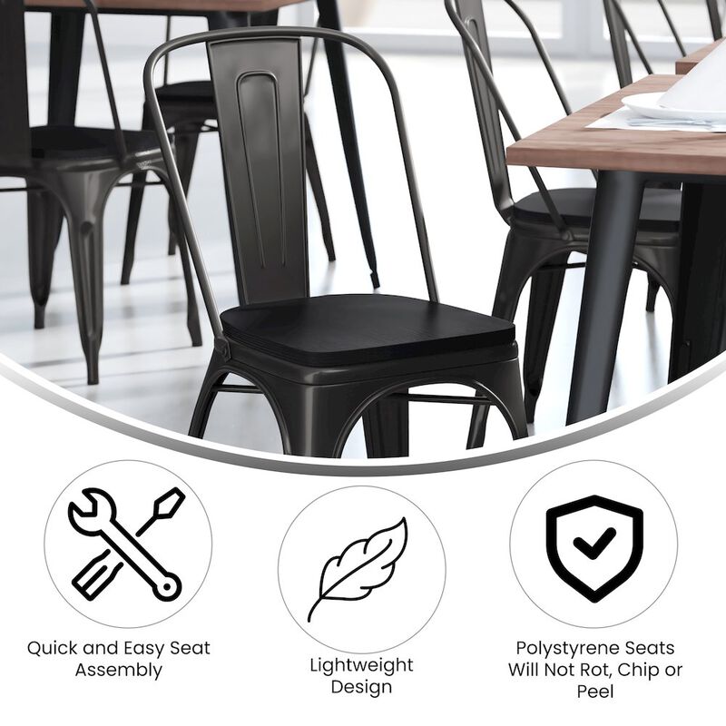 Metal Colorful Restaurant Chairs image number 9