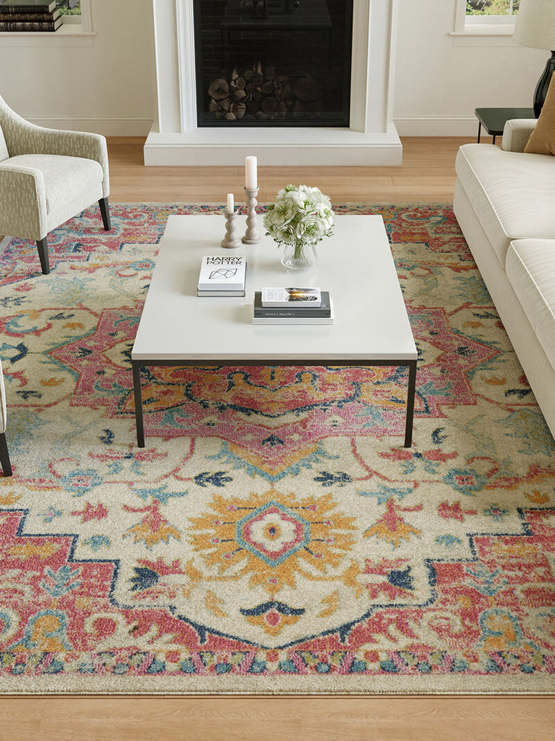 Passion PSN25 Ivory/Pink 9' x 12' Rug