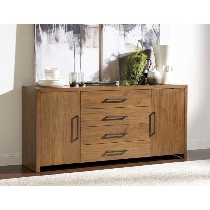 Legacy Classic Midland Credenza (2 Doors, 2 Adj. Shelves, 4 Drawers-Top Drawer, Silver Tray)