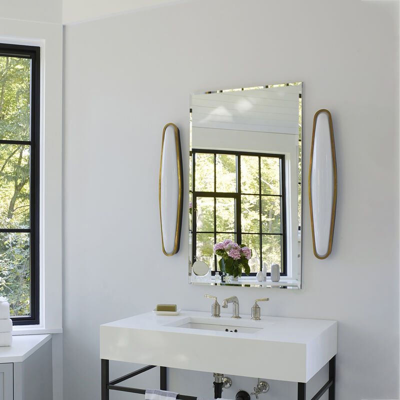 Basicwise Single Door Multi-Purpose Plastic Bathroom Medicine Cabinet with Mirror, Surface or Recessed Mount, Vanity Cabinet with 2 Plastic Adjustable Shelves, White image number 1