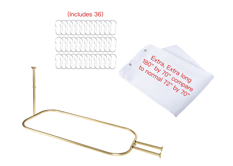 Rustproof Aluminum Hoop Oval Shower Rod image number 9