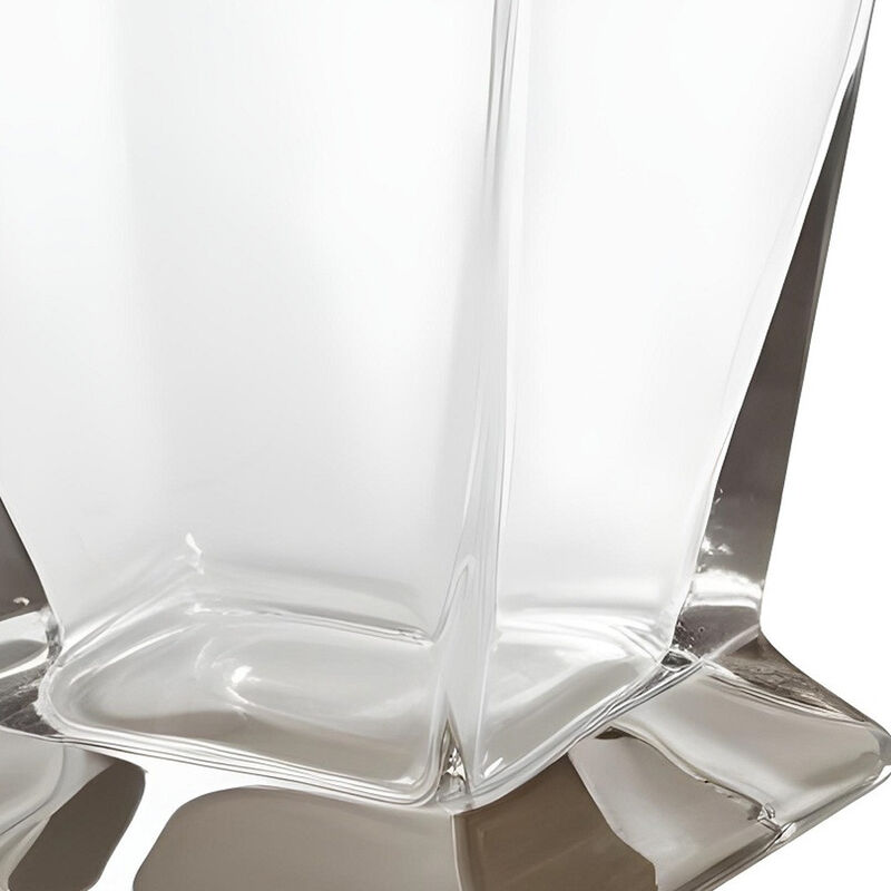 HomeRoots Clear Crystal Angular Shape Stemless Decanter image number 2