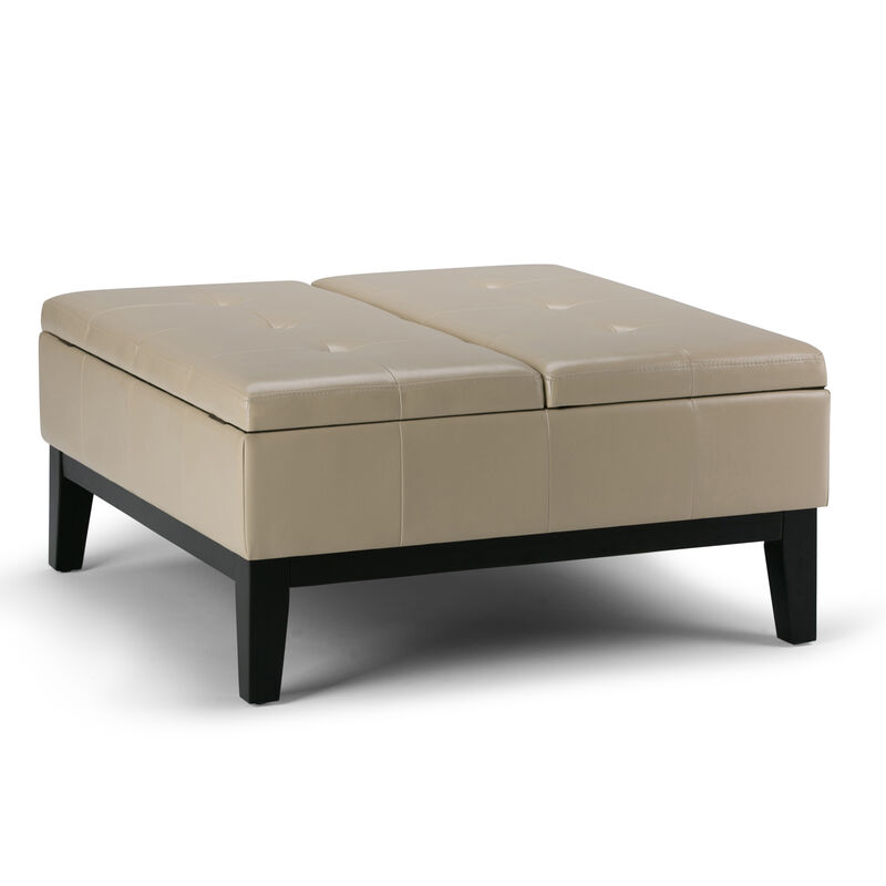 Simpli Home Dover Square Coffee Table Storage Ottoman image number 0