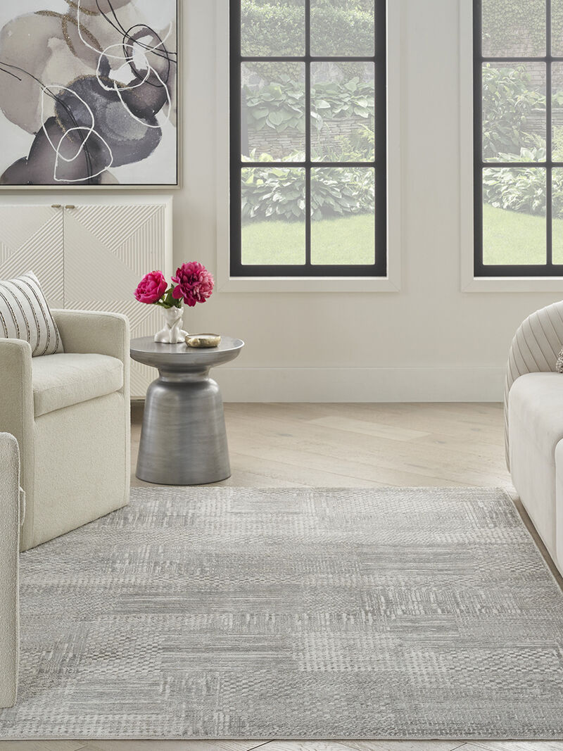 Glitz GLZ09 Silver/Gray 3'11" x 5'11" Rug