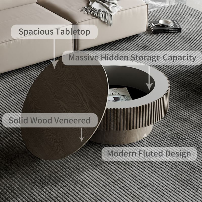 Round coffee table image number 5