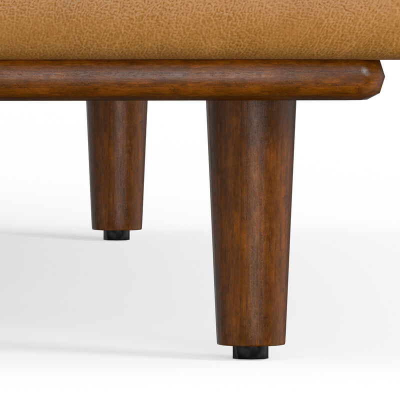 Morrison Mid Century Left Sectional 102 inch Wide Sofa Sectional in Sienna Genuine Leather