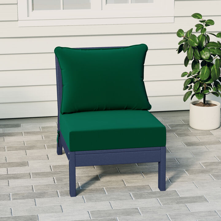 Outdoor HDPE Deep Seating Modular Armless Patio Chair