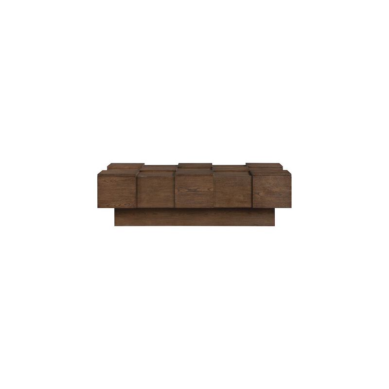Meridian Furniture Anzio Brown Oak Veneer Coffee Table