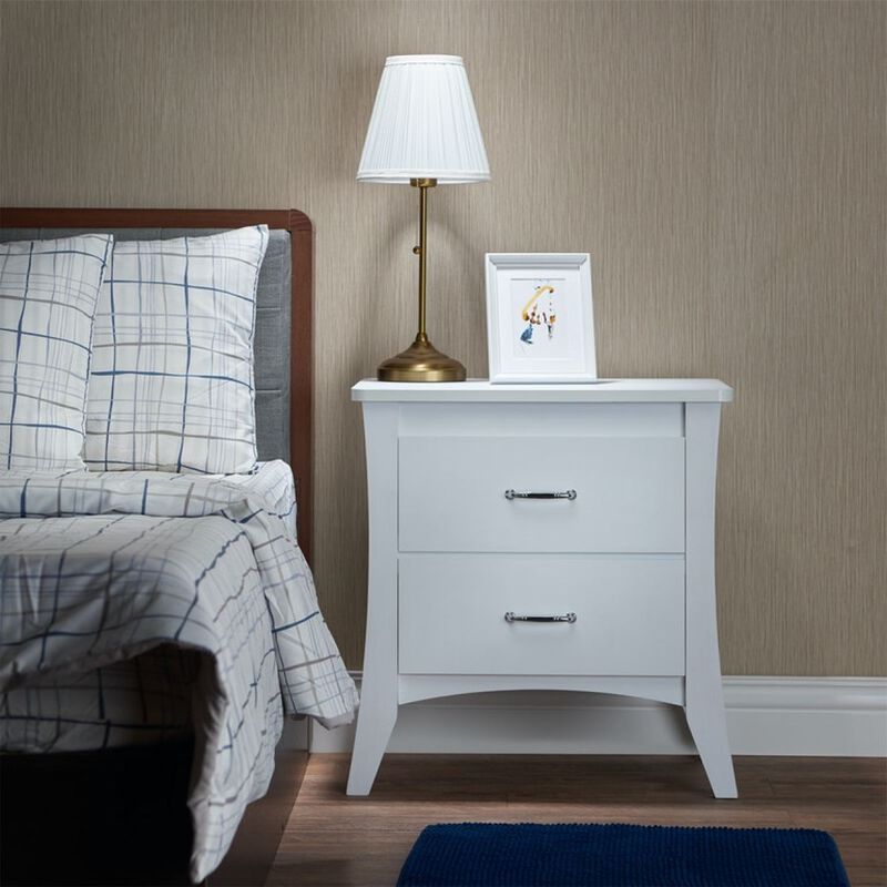 Babb Night Table in White