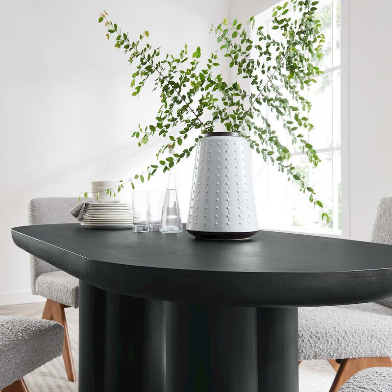 Caspian 72" Oval Concrete Dining Table image number 9