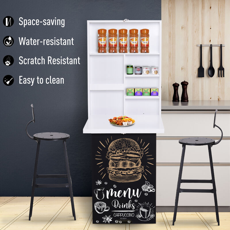 Hivvago Convertible Floating Desk with Wall Mount and Storage image number 3