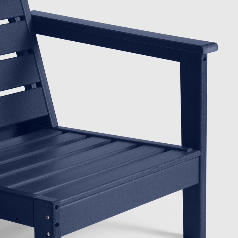 WestinTrends Outdoor Patio HDPE Loveseat Sofa with Patio Cushions