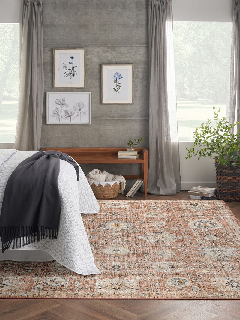 Oushak Home OUS01 Rust 2'3" x 7'6" Rug