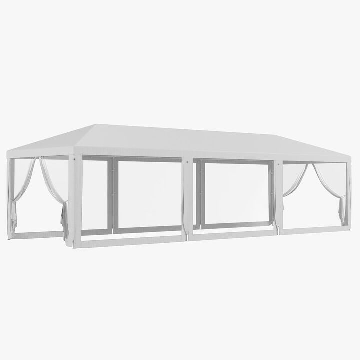 Hivvago 10x28 Outdoor Party Tent Wedding Canopy with Sidewalls