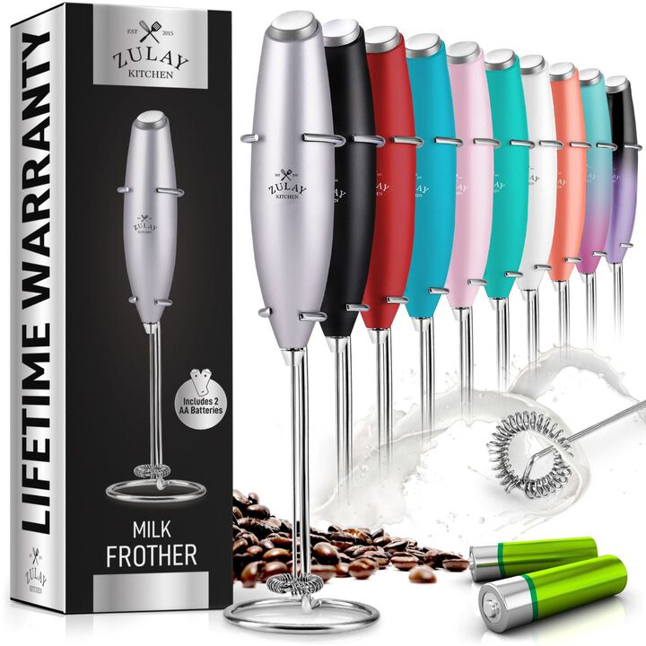 Handheld Electric Milk Frother (Batteries Included)
