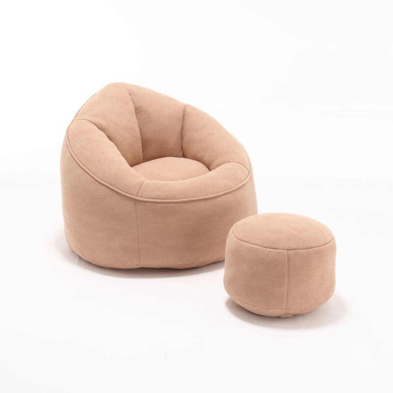 Merax Bean Bag Sofa Accent Chair with Footrest