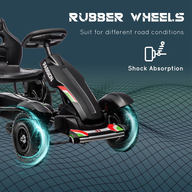 BreeBe Kids Ride On Pedal Go Kart with Sharp Steering image number 5