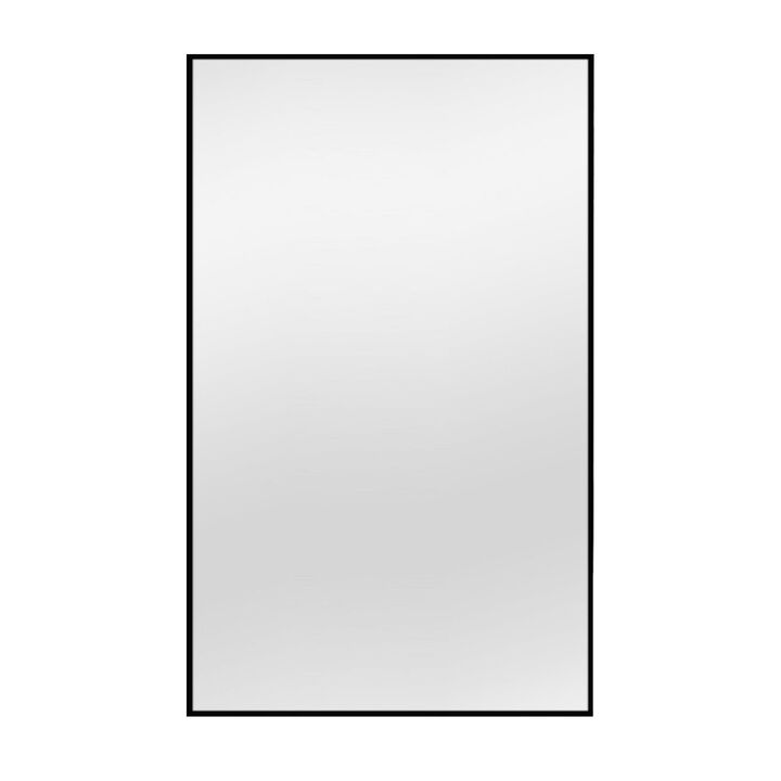 HomeRoots 51" Black Metal Framed Full Length Mirror