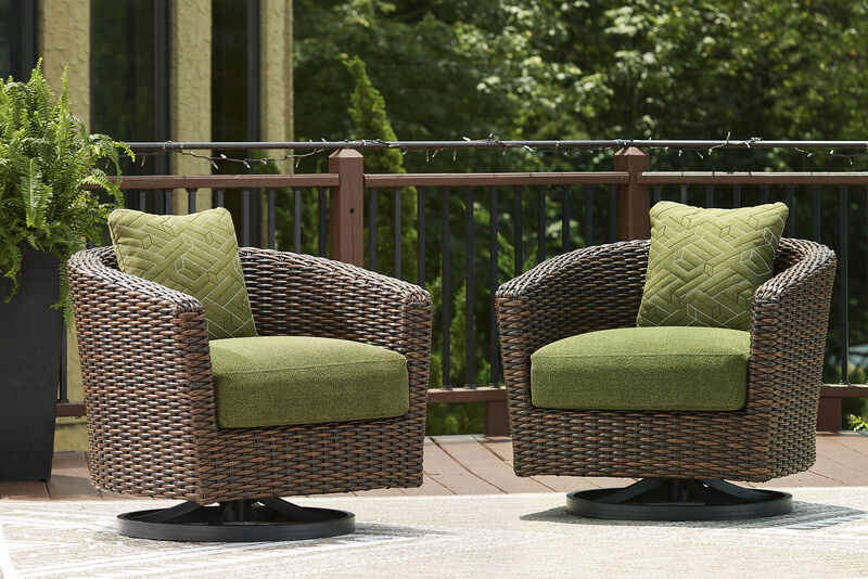 Horizon Hall Outdoor Swivel Lounge Chair with Cushion image number 1