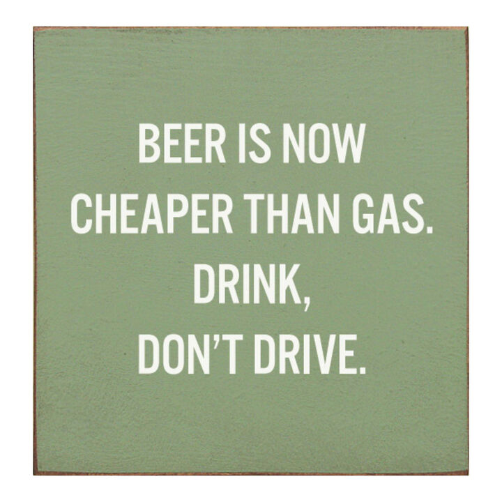 Funny Beer Quote Wooden Sign for Home Bar Man Cave Wall Decor