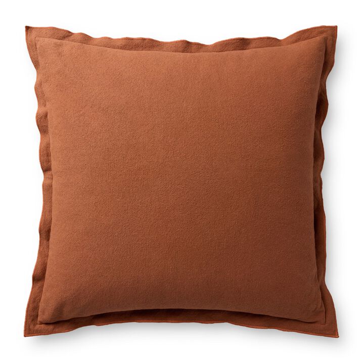 Captain PLF0003 26'' x 26'' Rust Polyester Pillow by Leanne Ford x Loloi