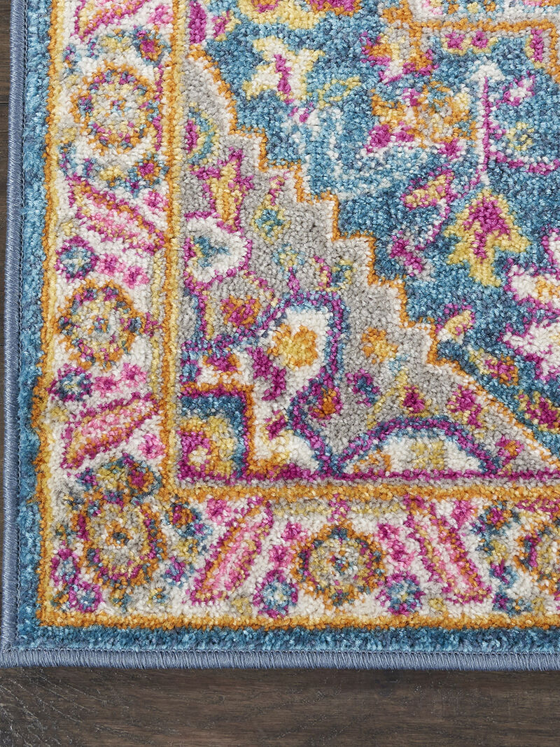 Passion PSN20 Teal/Multicolor 1'10" x 2'10" Rug image number 2