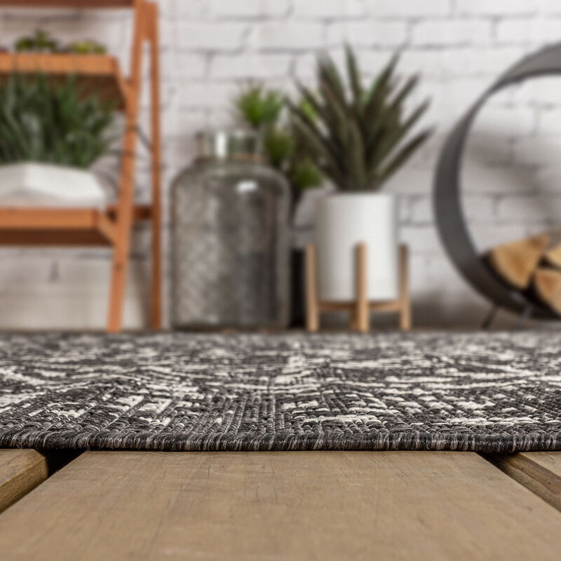 Malta Bohemian Medallion Textured Weave Area Rug