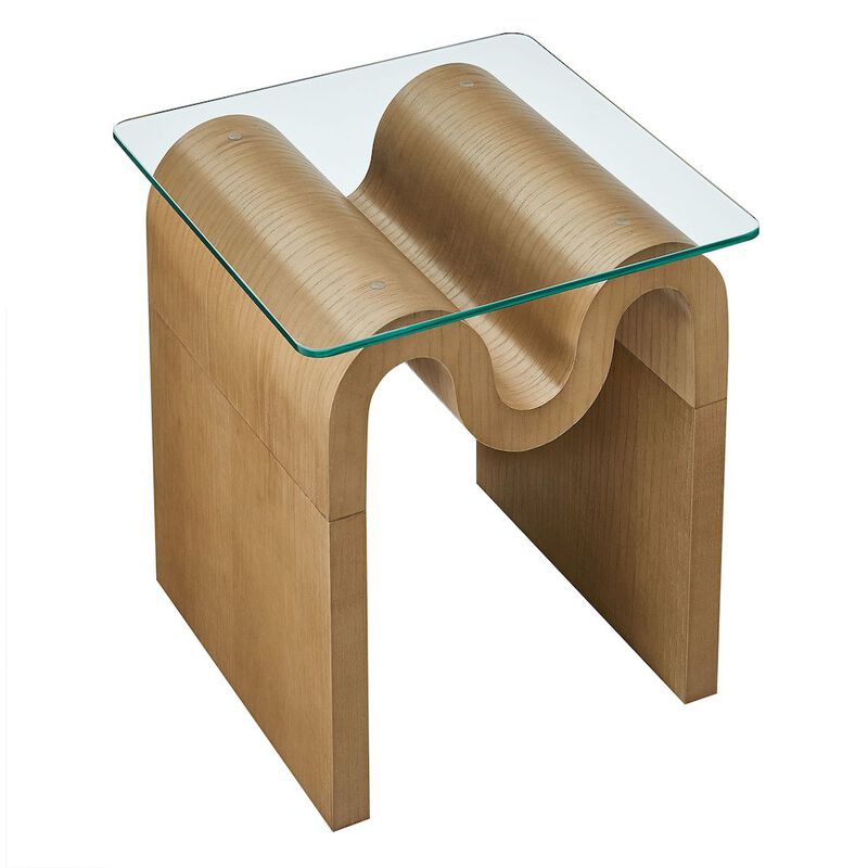 Ondine Glass Top Side Table image number 5