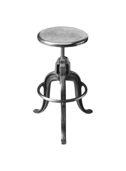 HomeRoots Iron Backless Swivel Bar Chair