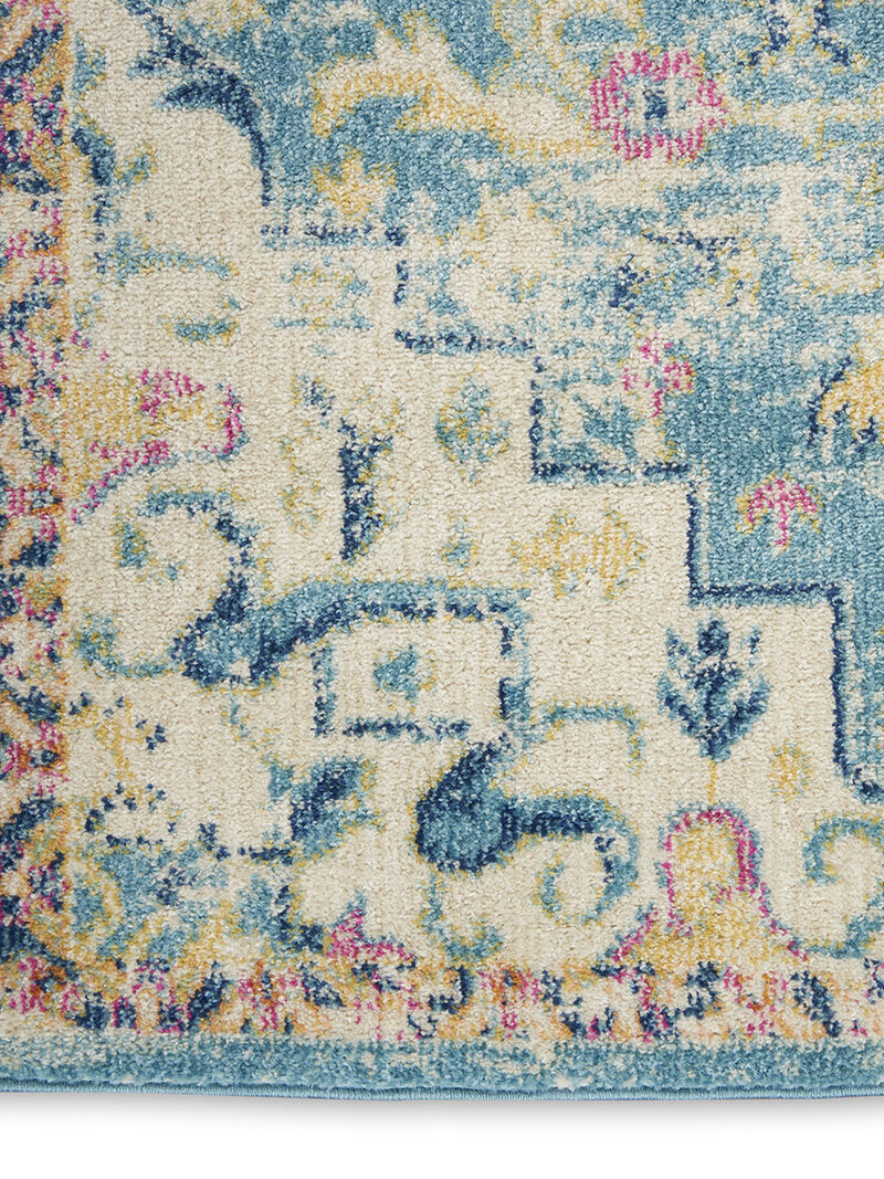 Passion PSN25 Ivory/Light Blue 2'2" x 10' Rug image number 3