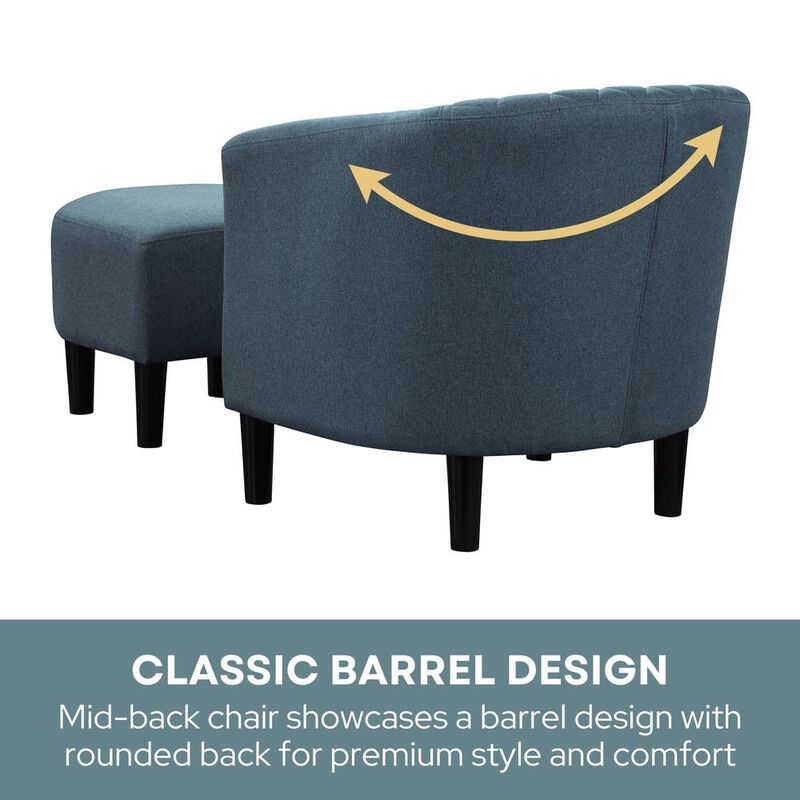 Convience Concept, Inc. Take a Seat Roosevelt Accent Chair with Ottoman