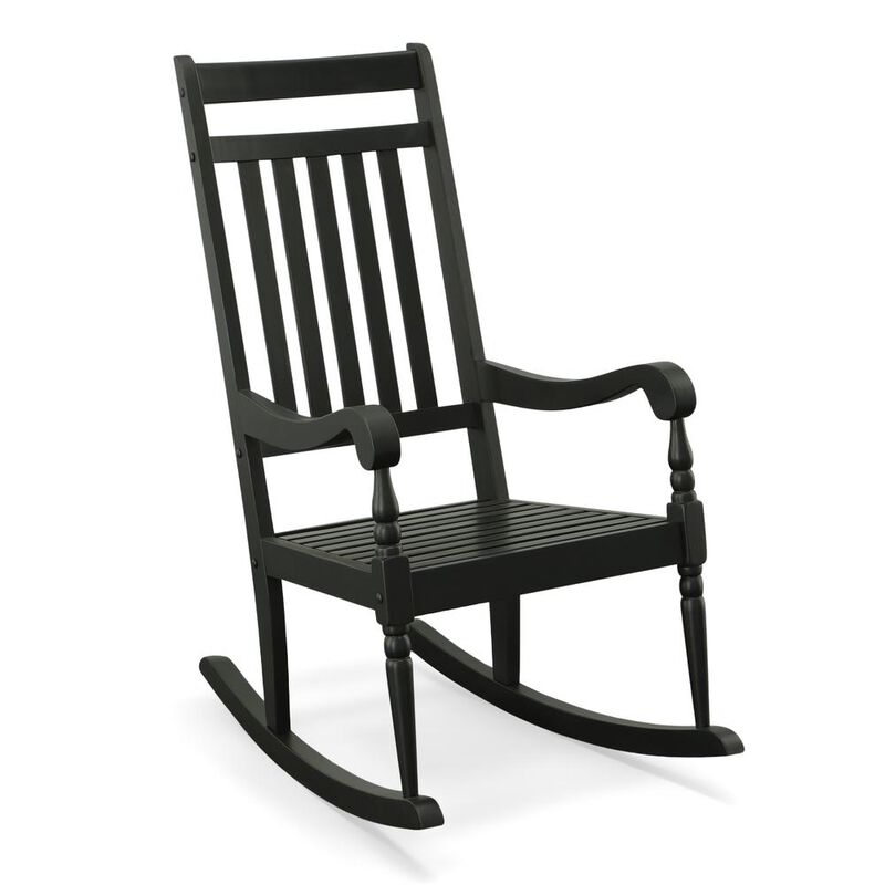 Carolina Living Belmont Outdoor Slat Rocker - Black