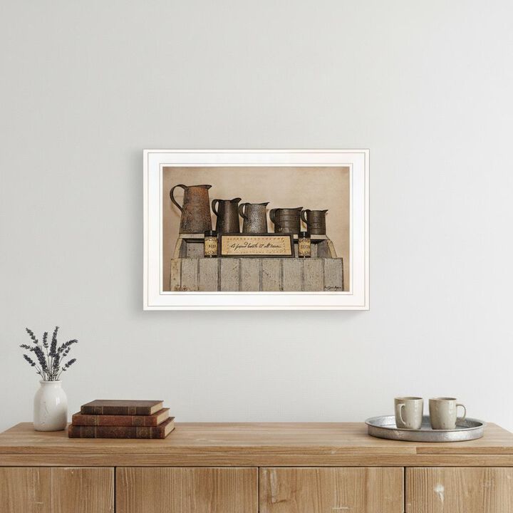 HomeRoots A Friend Loveth at All Time 2 White Framed Print Wall Art